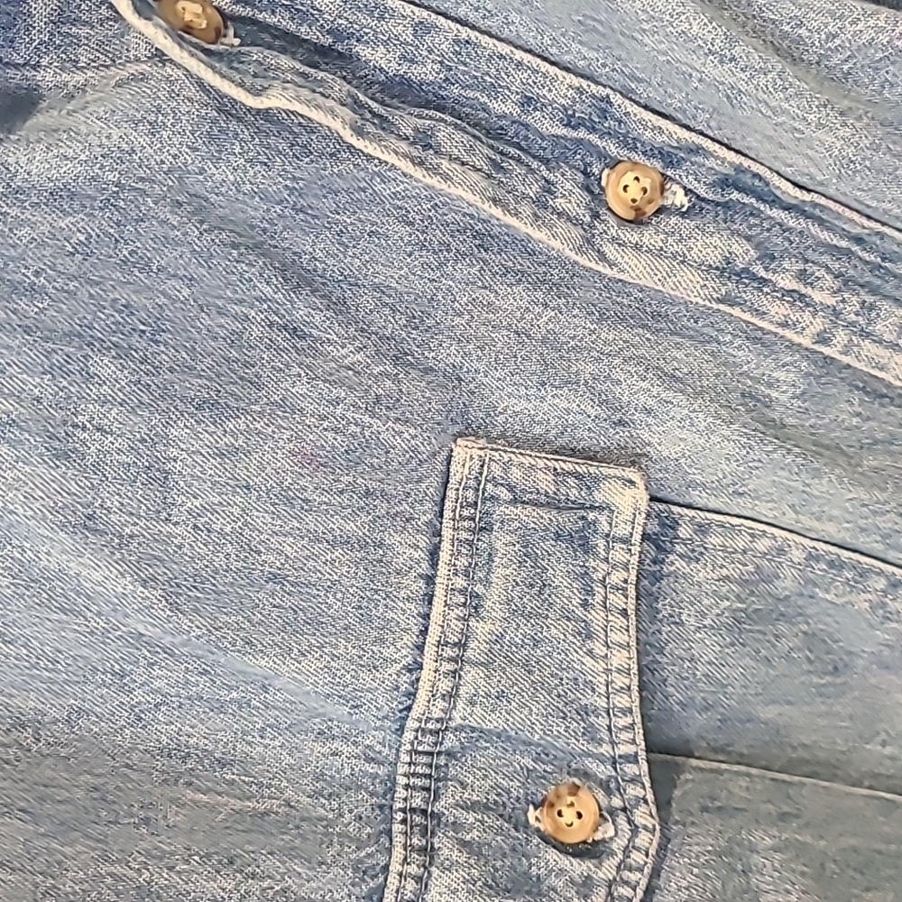 Vintage GAP denim shirt oversized distressed XXL - Picture 6 of 13